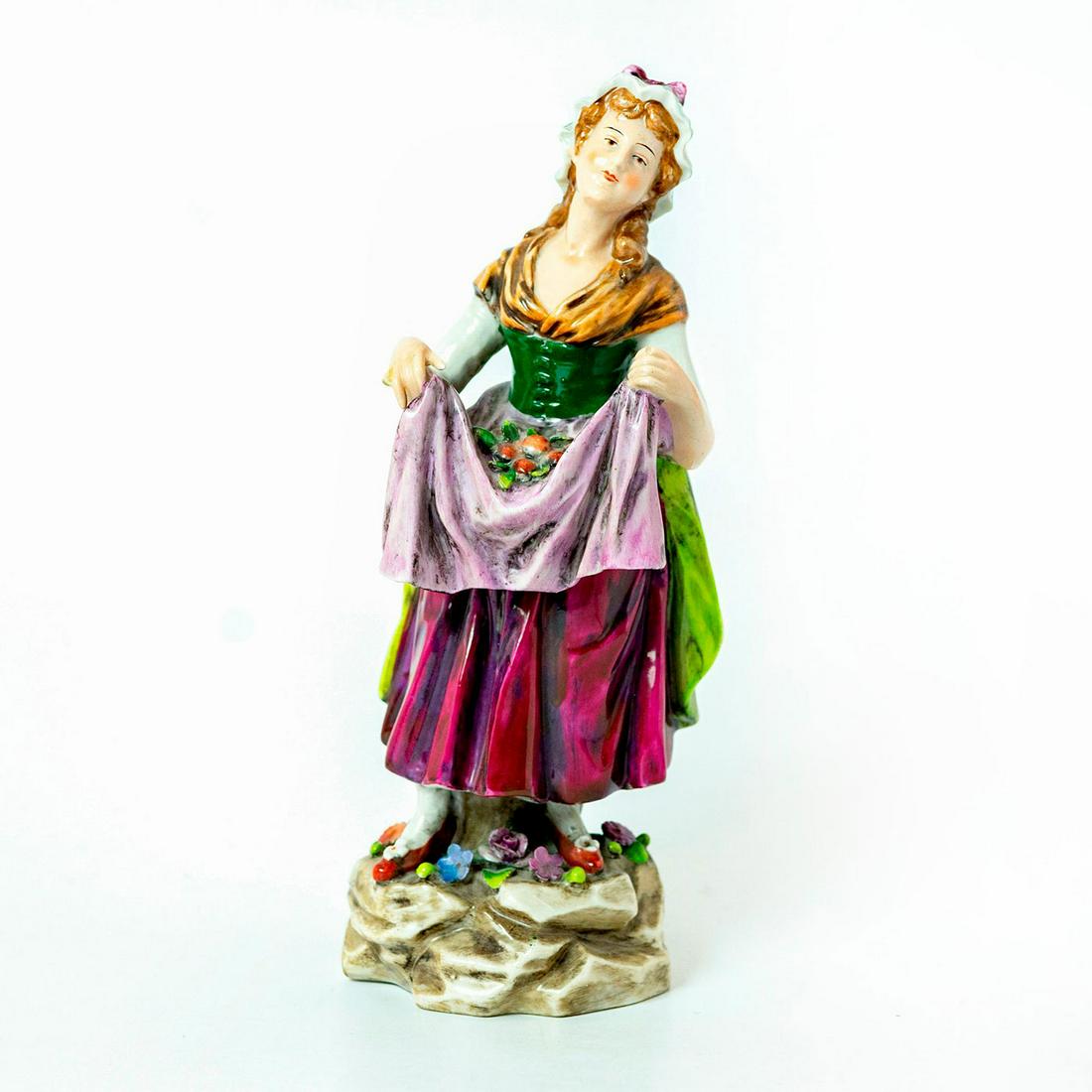 Sitzendorf Lady Figurine, Street Vendor (1 of 3)