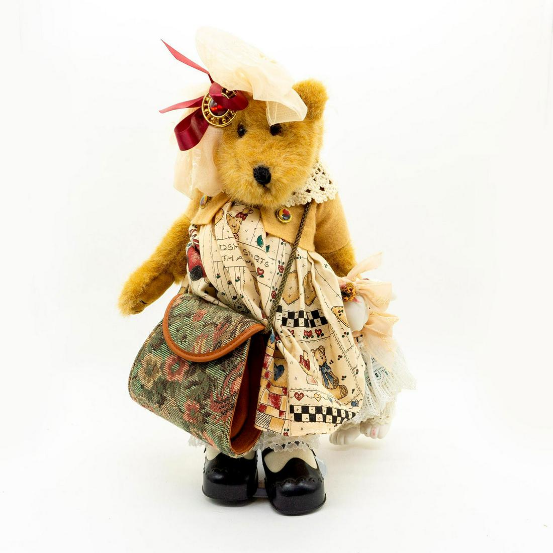 Boyds' Bears, Teddy Bear and Ceramic Bunny, Plush Doll (1 of 3)