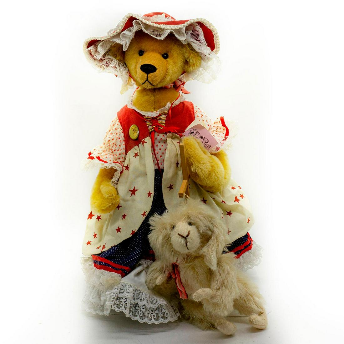 Celia Baham, Priscilla with Bunny Mohair Teddy Bear (1 of 5)