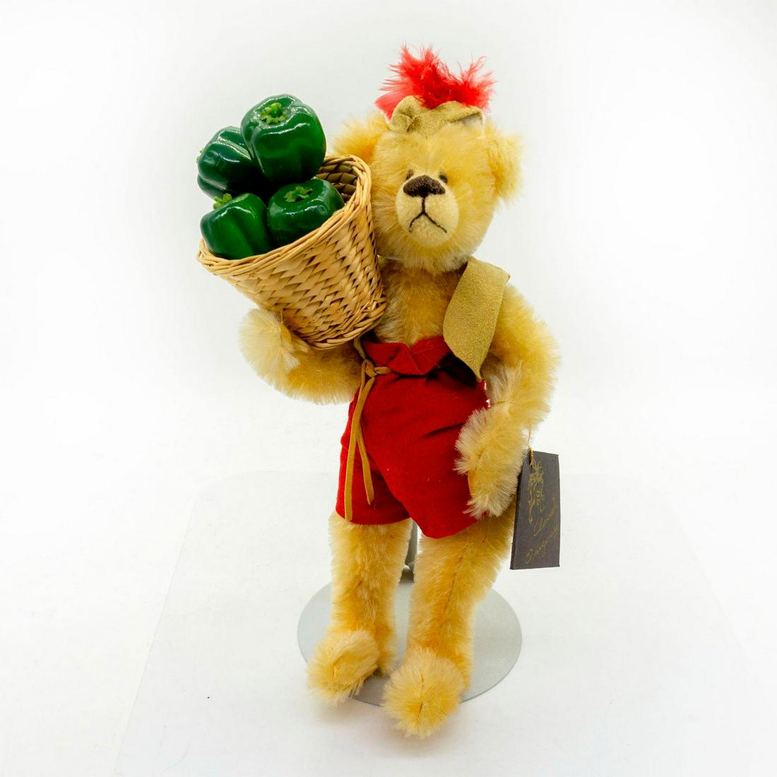 Claustre Original, Green Pepper Basket Teddy Bear (1 of 3)