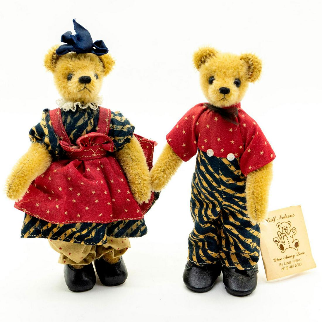 2pc Linda Nelson Jack and Jill Bearacana Mohair Teddy (1 of 3)