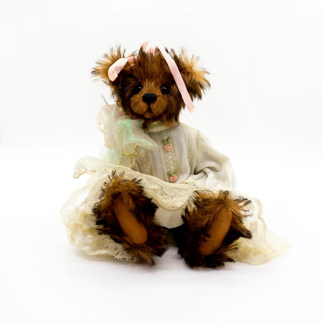 Marsha Friesen Teddy Bear with White Dress (1 of 4)