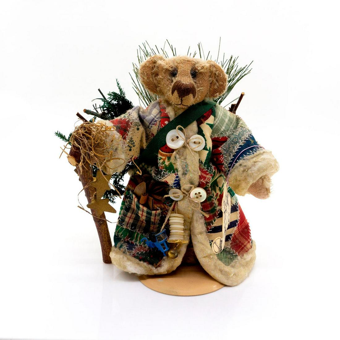 Pat Fye Originals Teddy Bear, Christmas Bear (1 of 2)