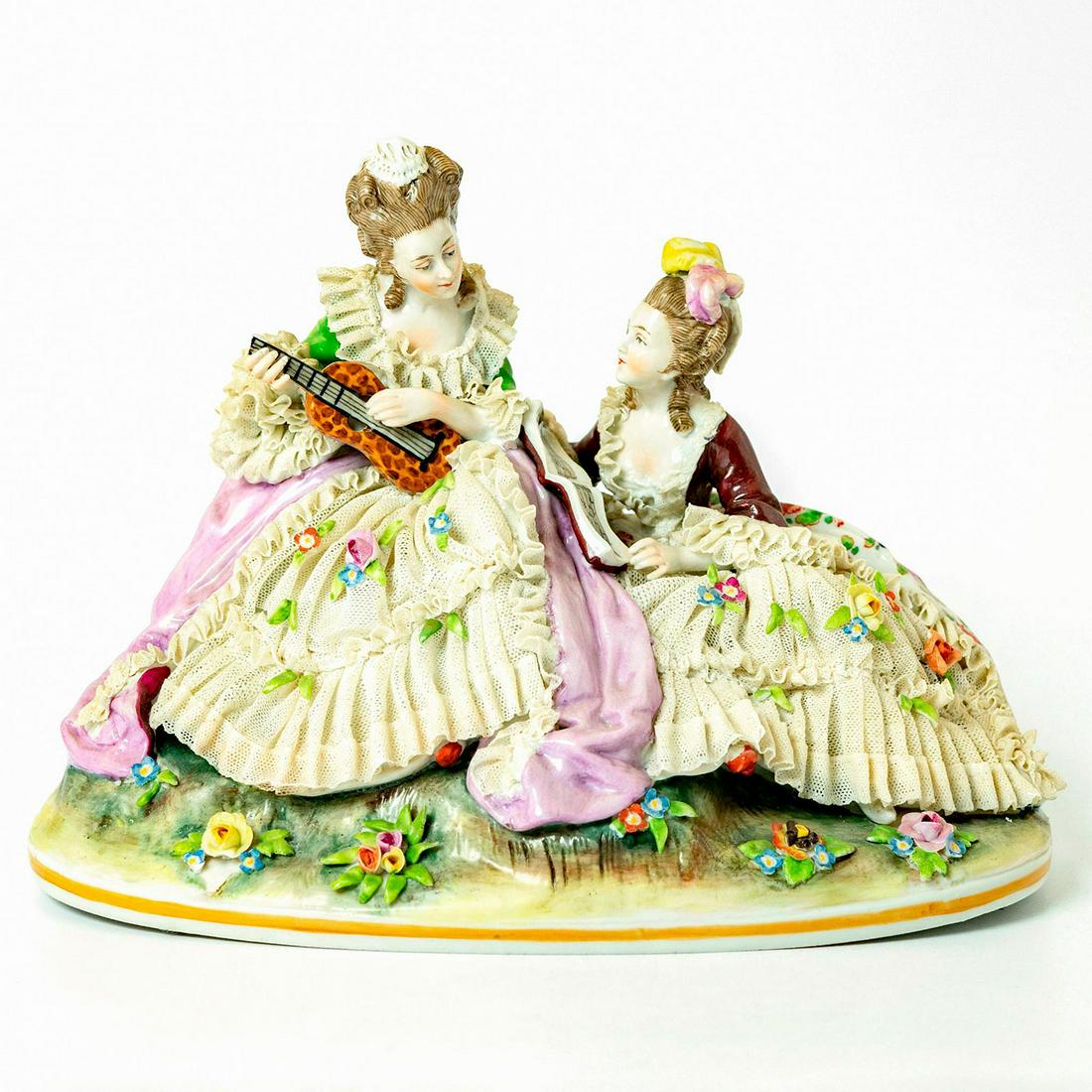 Capodimonte Dresden Style Lace Porcelain Figurine (1 of 3)
