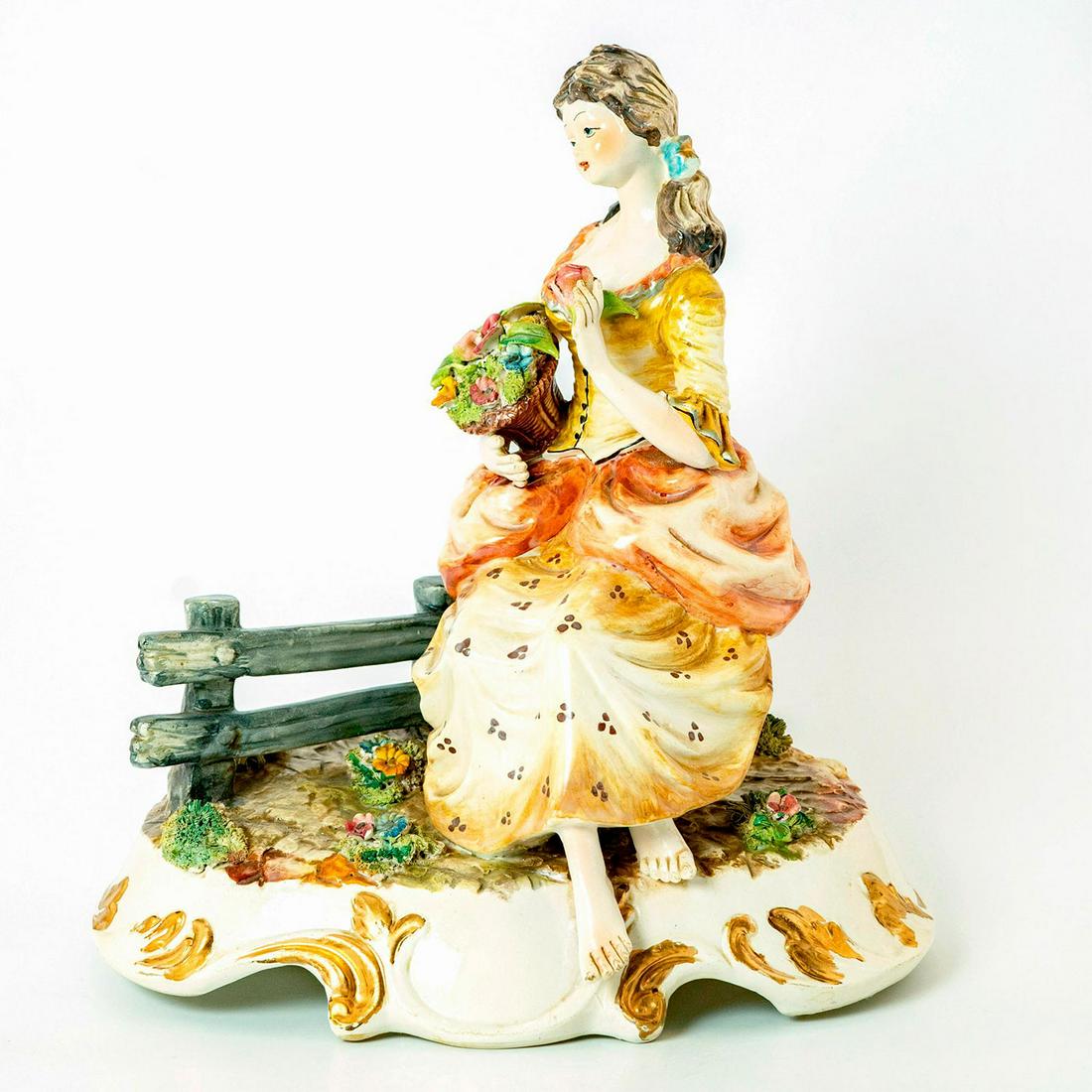 Large Porcelain Figurine Style of Capodimonte (1 of 4)