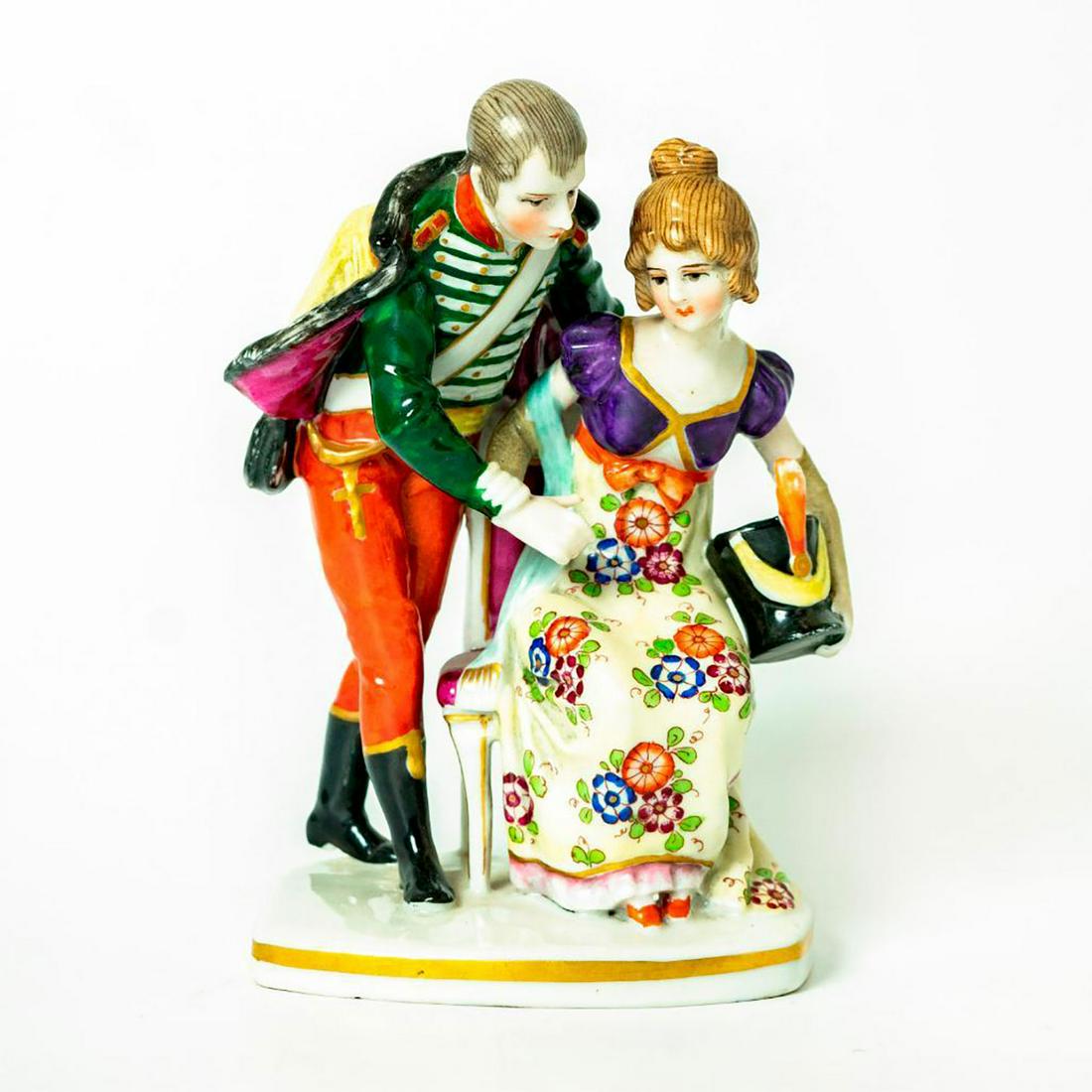 Vintage German Porcelain Figurine, Gentleman and Lady (1 of 3)