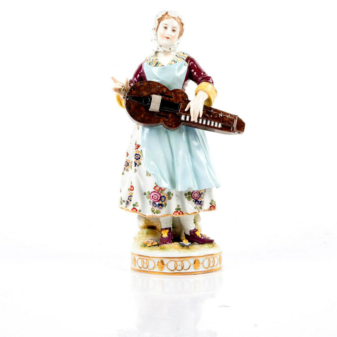 Vintage German Style Porcelain Figurine, Hurdy-gurdy (1 of 4)