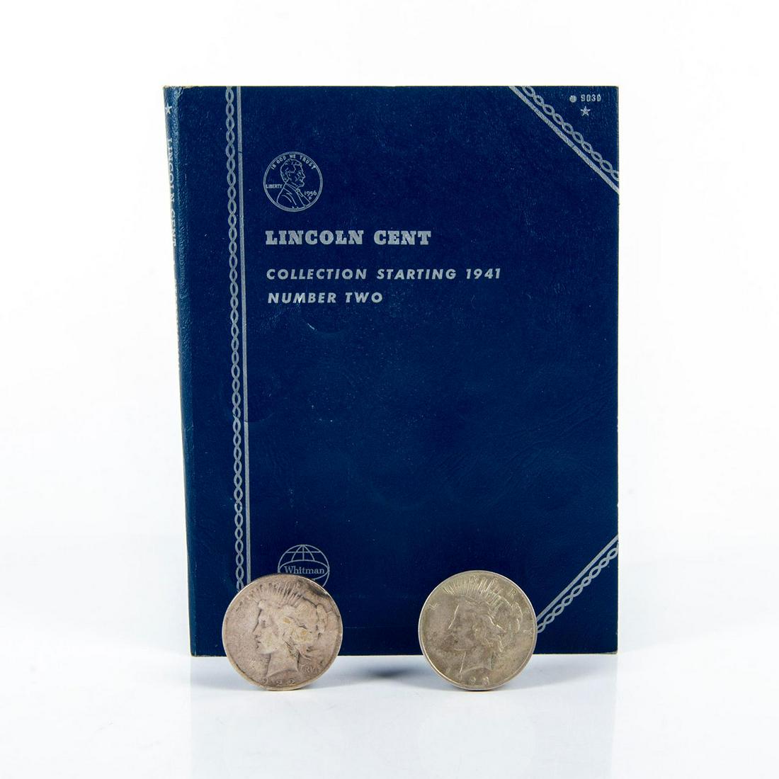 2 Liberty One Dollar Coins and Lincoln Cent Book (1 of 8)