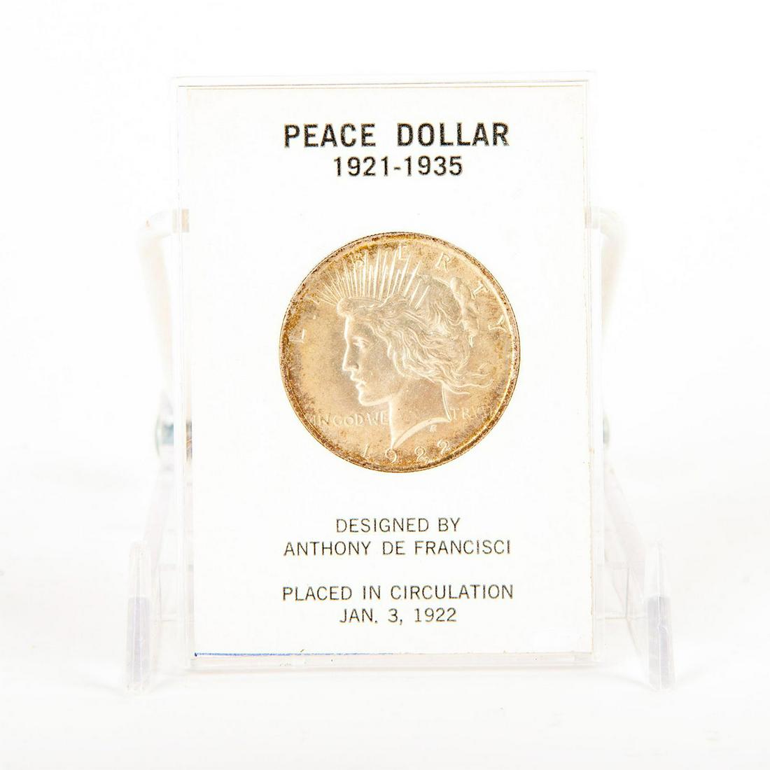 1921-1935 Silver Peace Dollar U.S. Coin by Francisci (1 of 2)