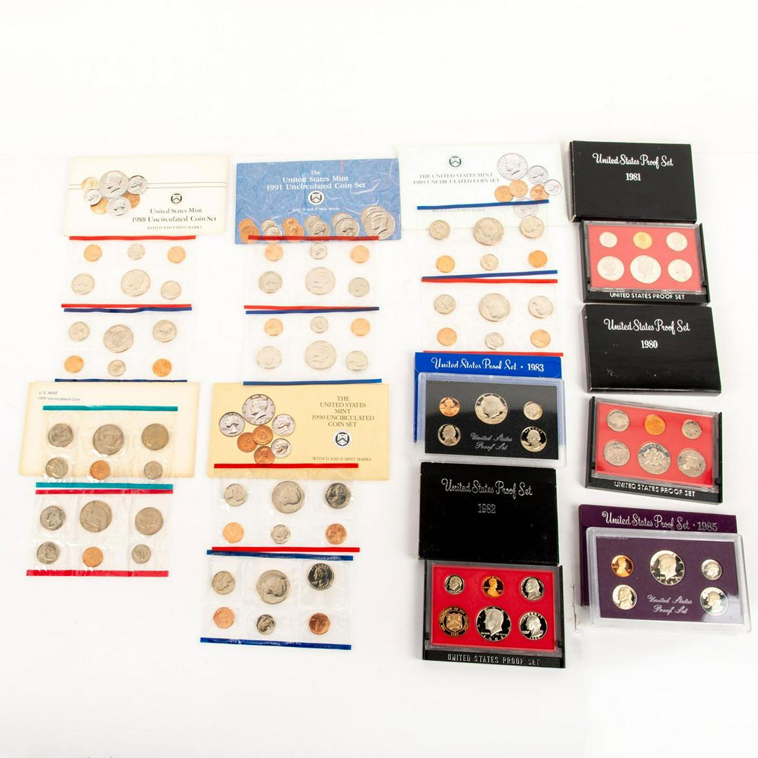 10 Us Mint Silver Proof Sets(1979-1991) (1 of 3)