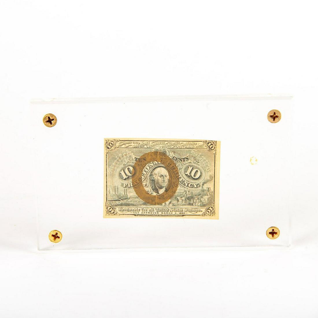 10 Cent Note Historical U.S. Fractional Currency (1 of 2)