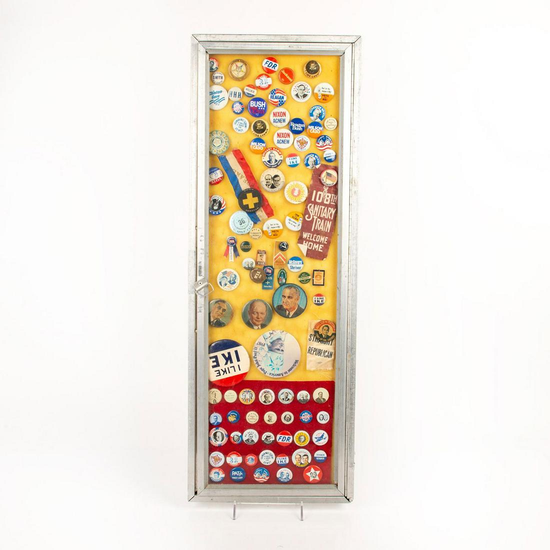 A COLLECTION OF POLITICAL PIN BACK BUTTONS (1 of 4)