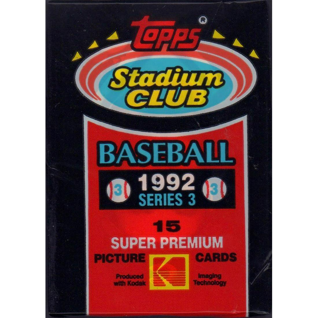 1992 Topps Stadium Club Series 3 Baseball Cards, 1 Pack (1 of 2)