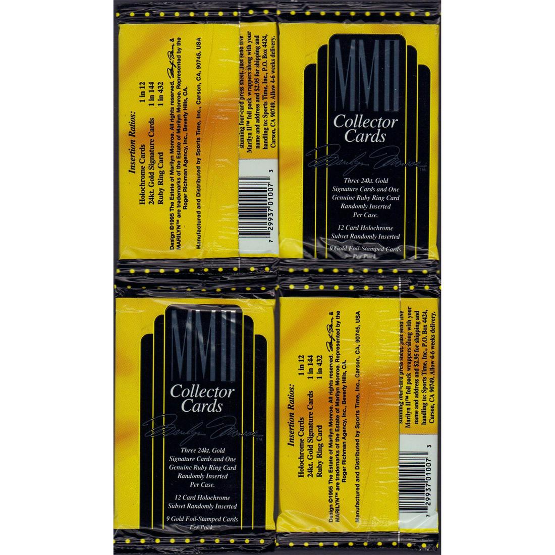 1995 Sports Time Marilyn Monroe Collector Cards, 4 (1 of 3)