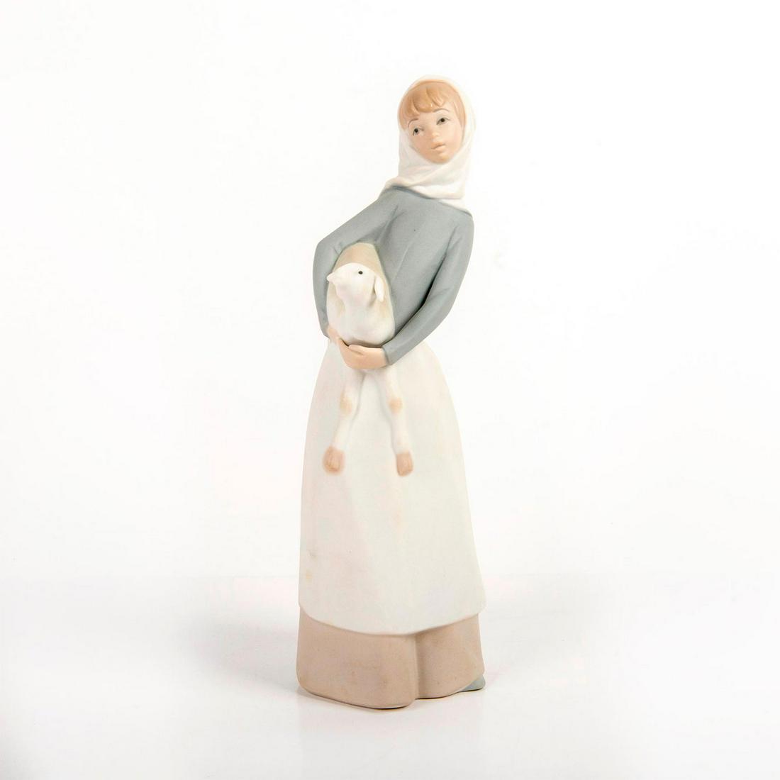 Girl with Lamb 1014584 - Lladro Porcelain Figurine (1 of 3)