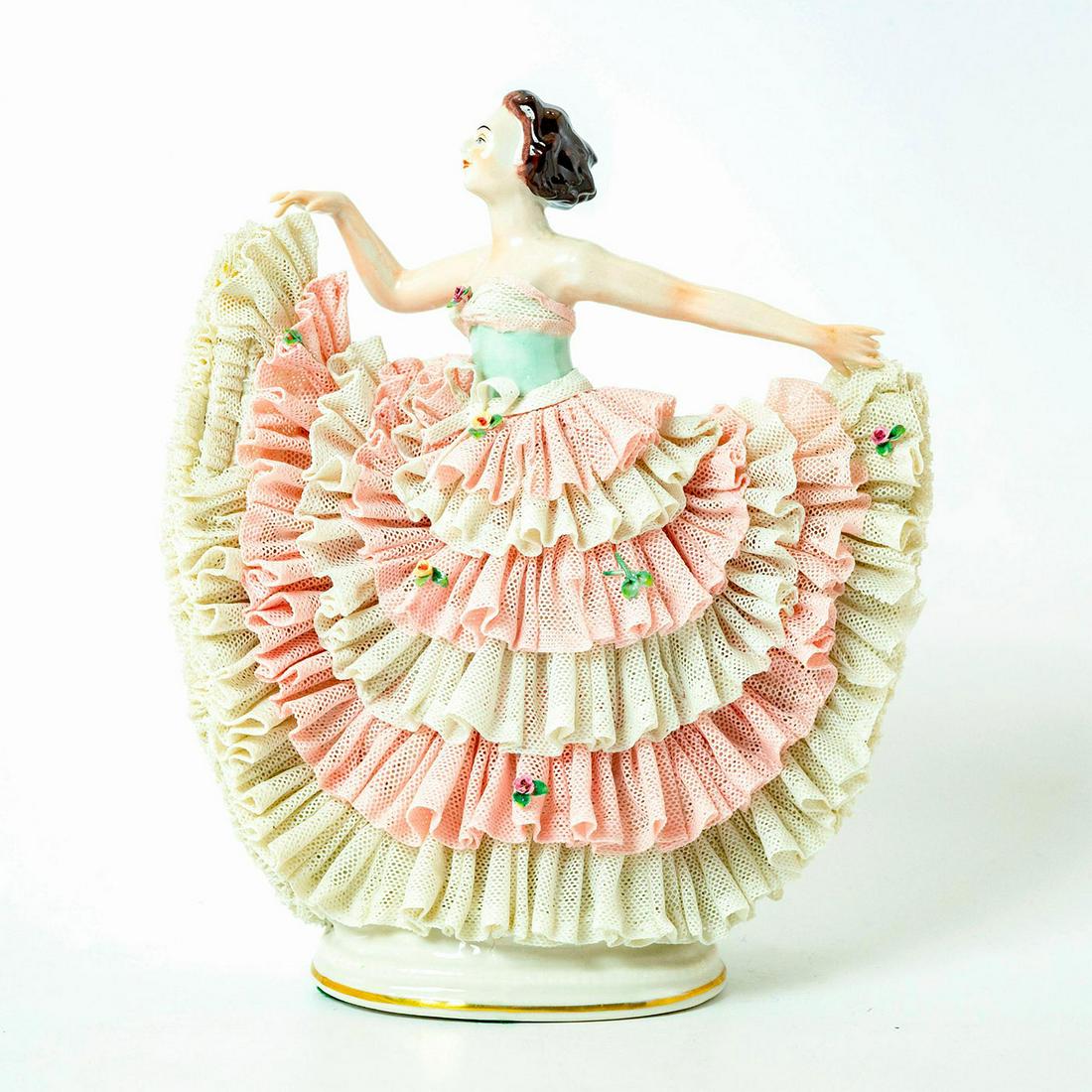 Ernst Bohne Rudolstadt Lace Porcelain Figurine (1 of 3)