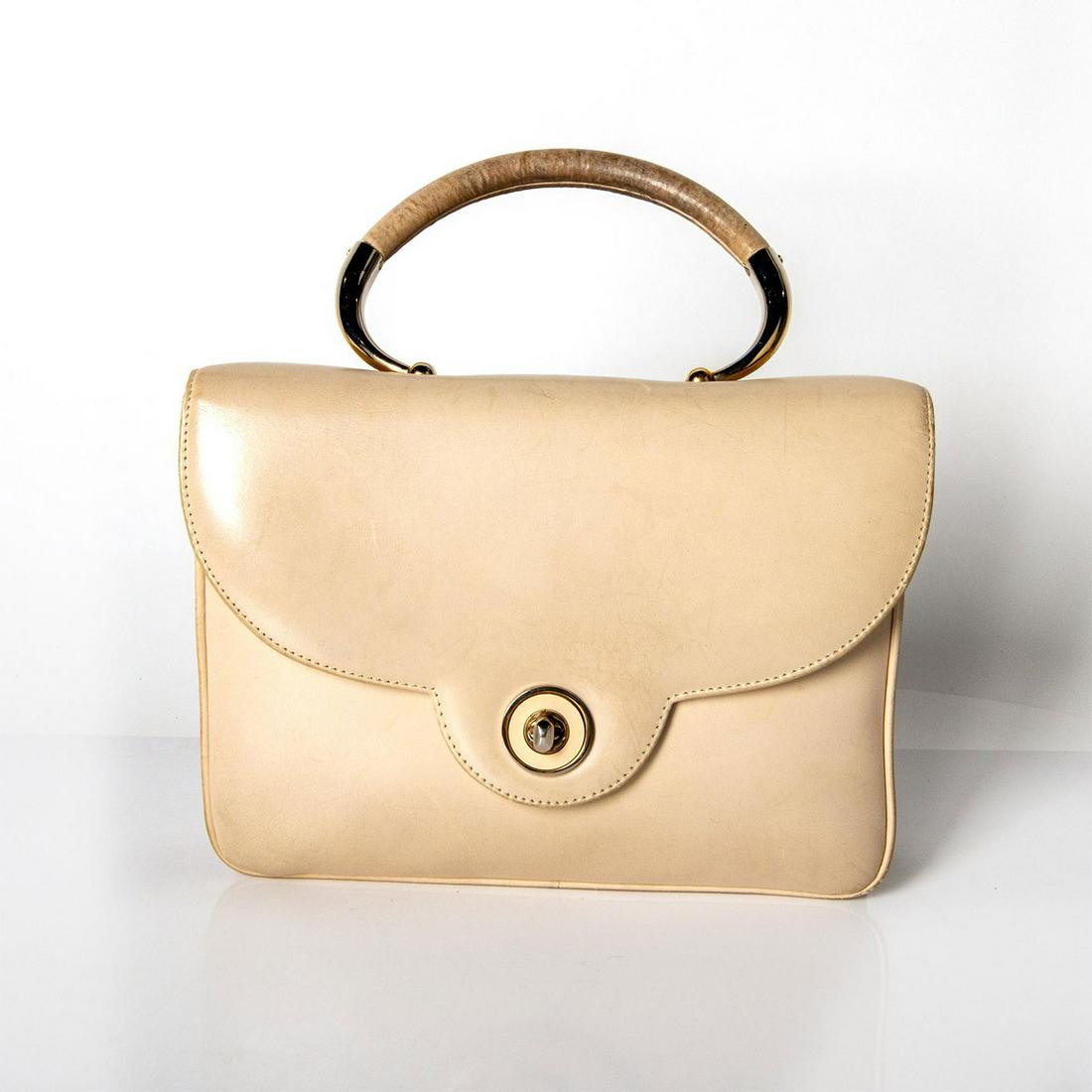 2pc Vintage Loewe Beige Leather Handbag and Small Coin (1 of 8)