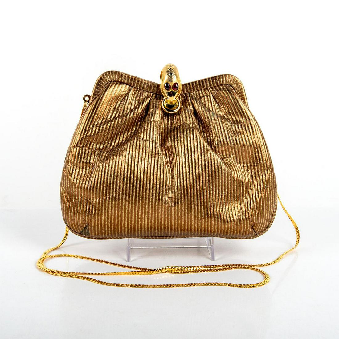Vintage Ashneil Gold Shimmer Snake Evening Crossbody (1 of 6)