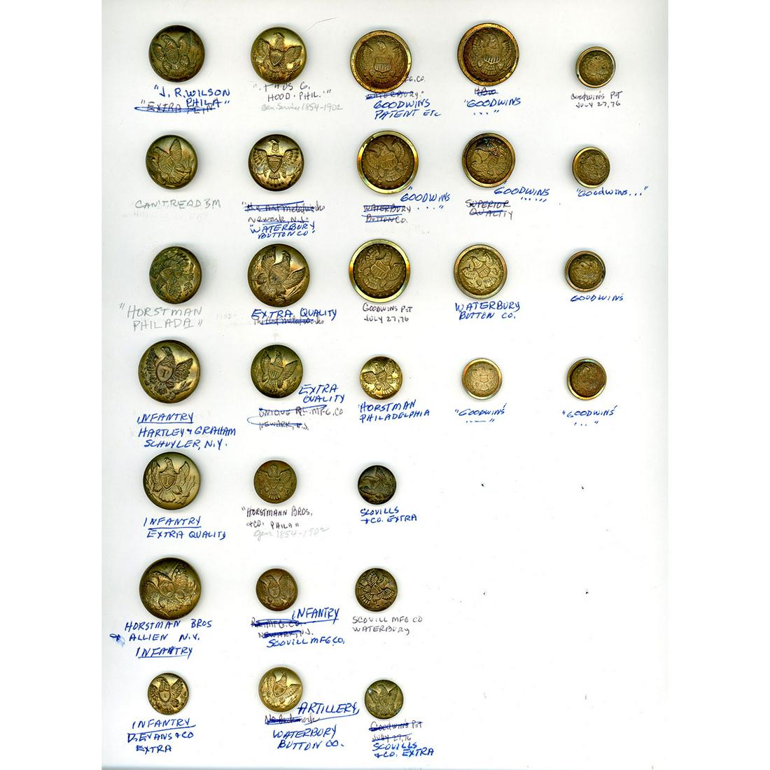 3 CARDS OF UNIFORM BUTTONS (1 of 7)