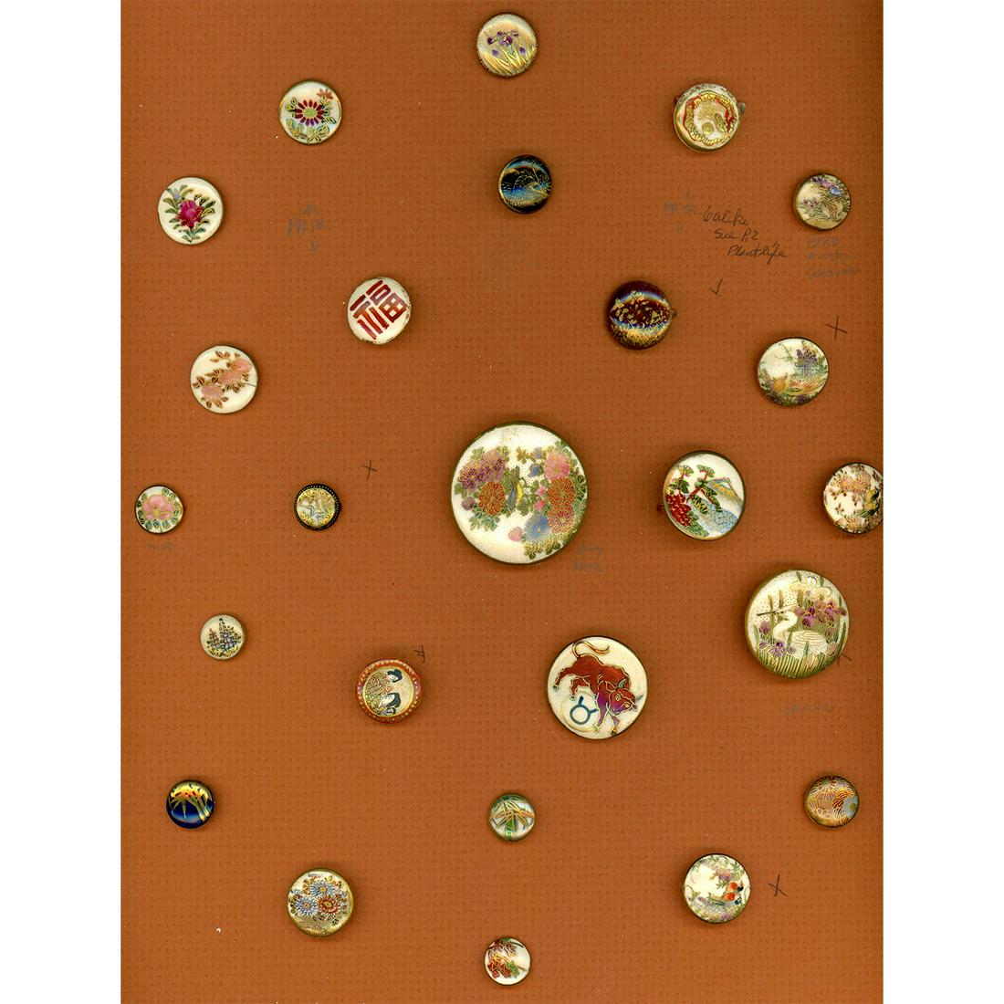 WHOLE CARD OF DIVISION 1 & 3 ASSORTED SATSUMA BUTTONS (1 of 4)
