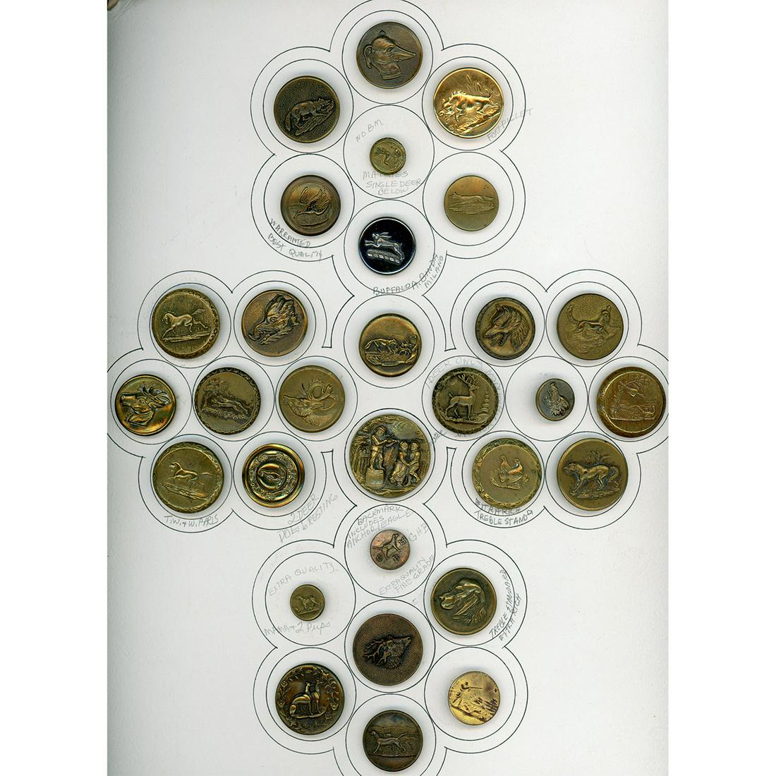 A CARD OF DIVISION ONE ASSORTED SPORTING BUTTONS (1 of 4)