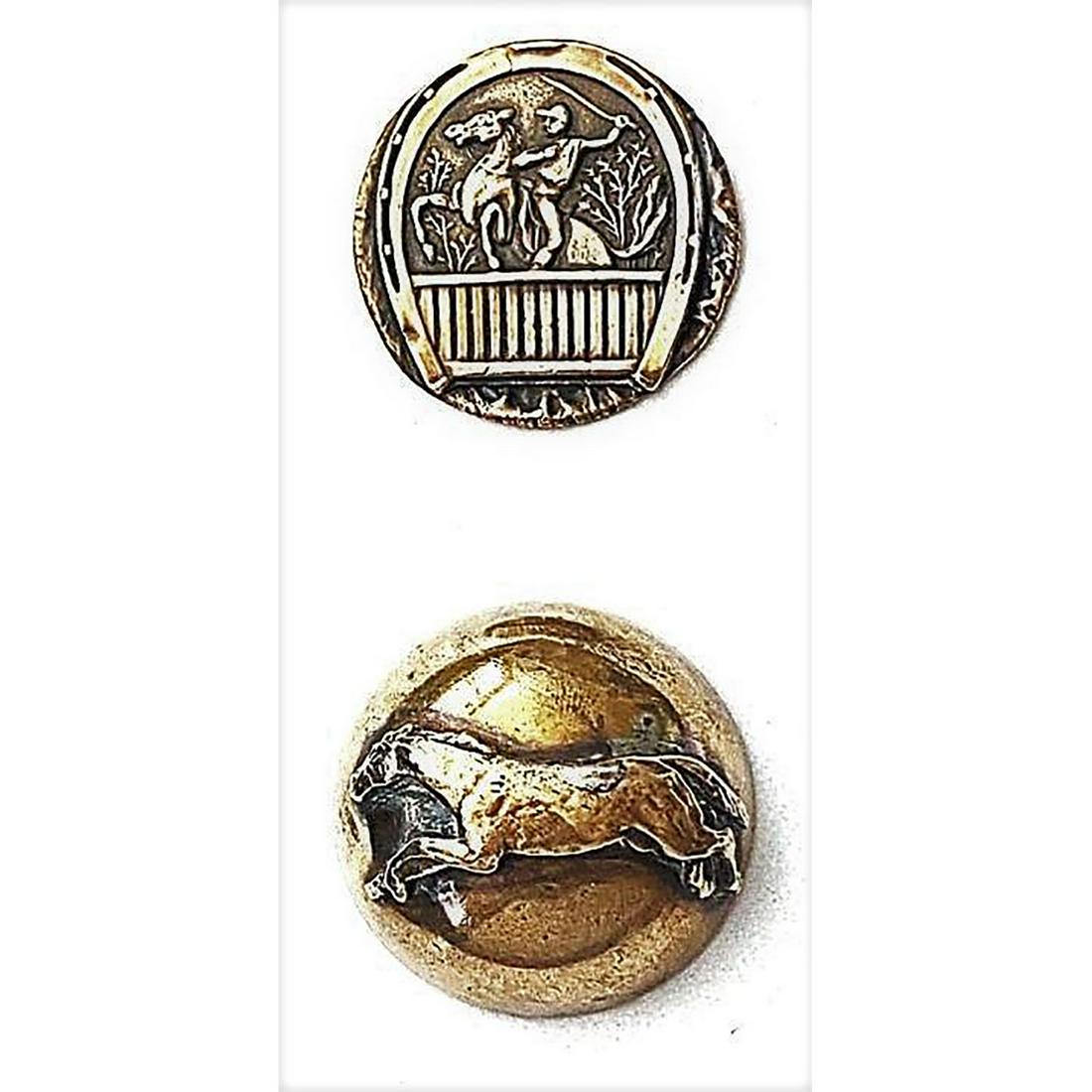 A SMALL CARD OF DIVISION ONE HORSE BUTTONS (1 of 4)