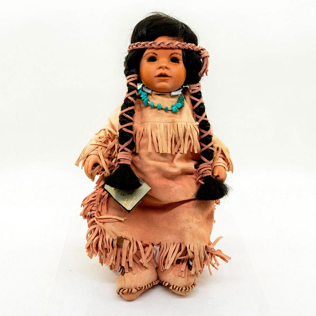 Barbara's Bears, Native American Ceramic Doll (1 of 4)