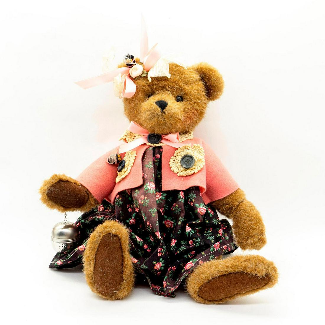Boyds Bears, Teddy Bear with Pink Bolero, Plush Doll (1 of 3)
