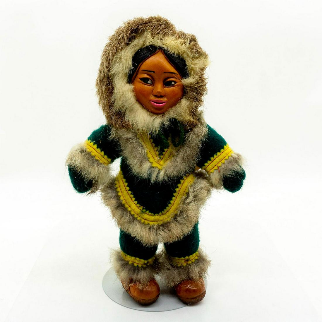 Naber, Green Parka Indigenous Girl Doll (1 of 3)