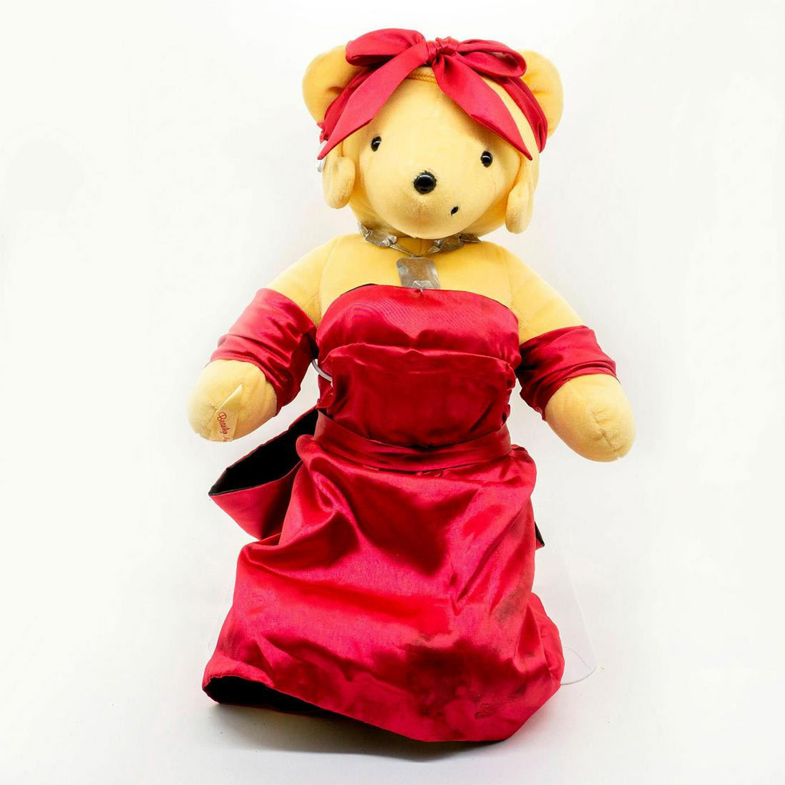 North American Bear Company Teddy Bear, Bearilyn Monroe: Plush, wearing a beautiful dress and gorgeous jewelry. Issued: 20th c. Dimensions: 20"H Manufacturer: North American Bear Company Country of Origin: United States
