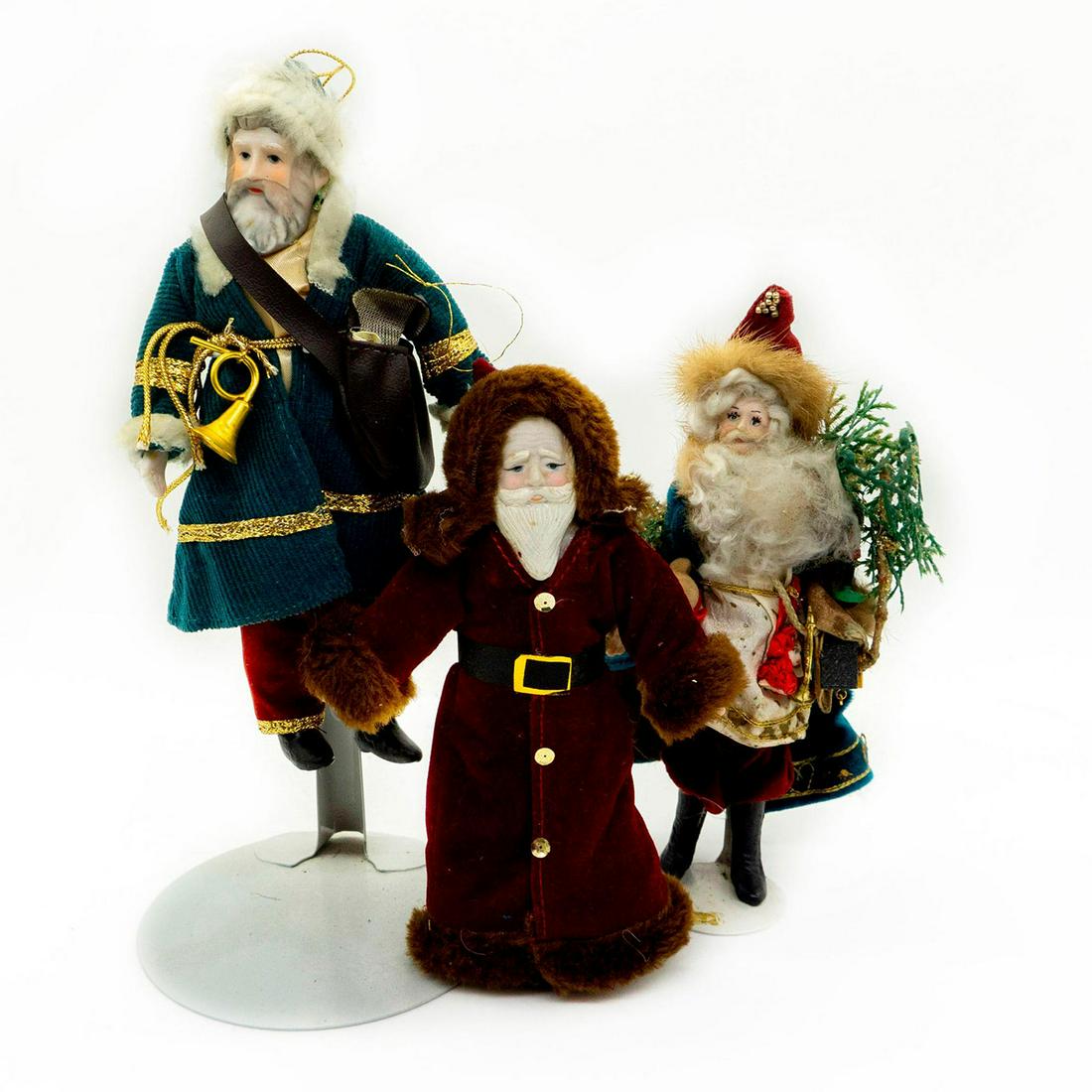 Set of 3 Artisan Holiday Miniature Dolls (1 of 2)