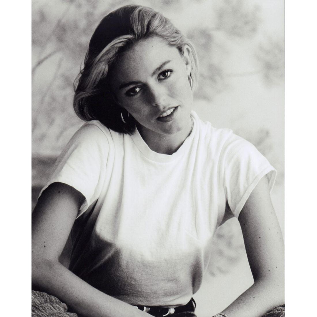 Patsy Kensit Photograph: Black and white portrait photo of singer and actress Patsy Kensit wearing a white tshirt. #patsykensit #lethalweapon2 Issued: c. 1990 Dimensions: 8"W x 10"H