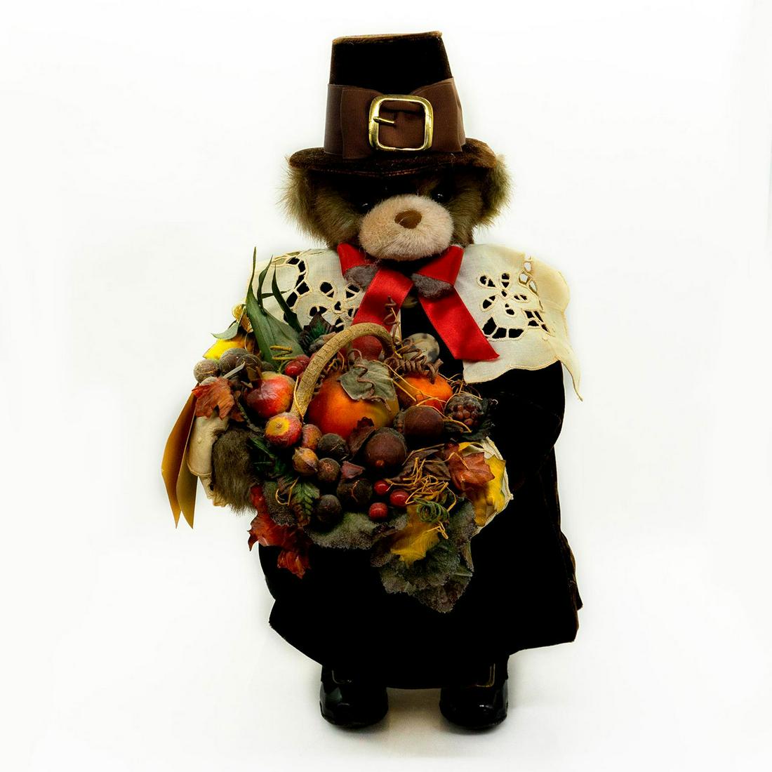 Apple Whimseys, Thanksgiving Pilgrim Teddy Bear (1 of 3)