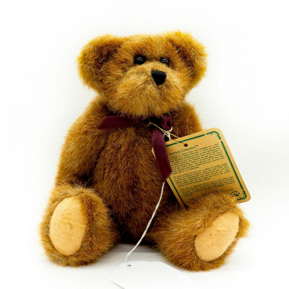 Boyds Bears Teddy Bear, Burgundy Bowtie (1 of 2)