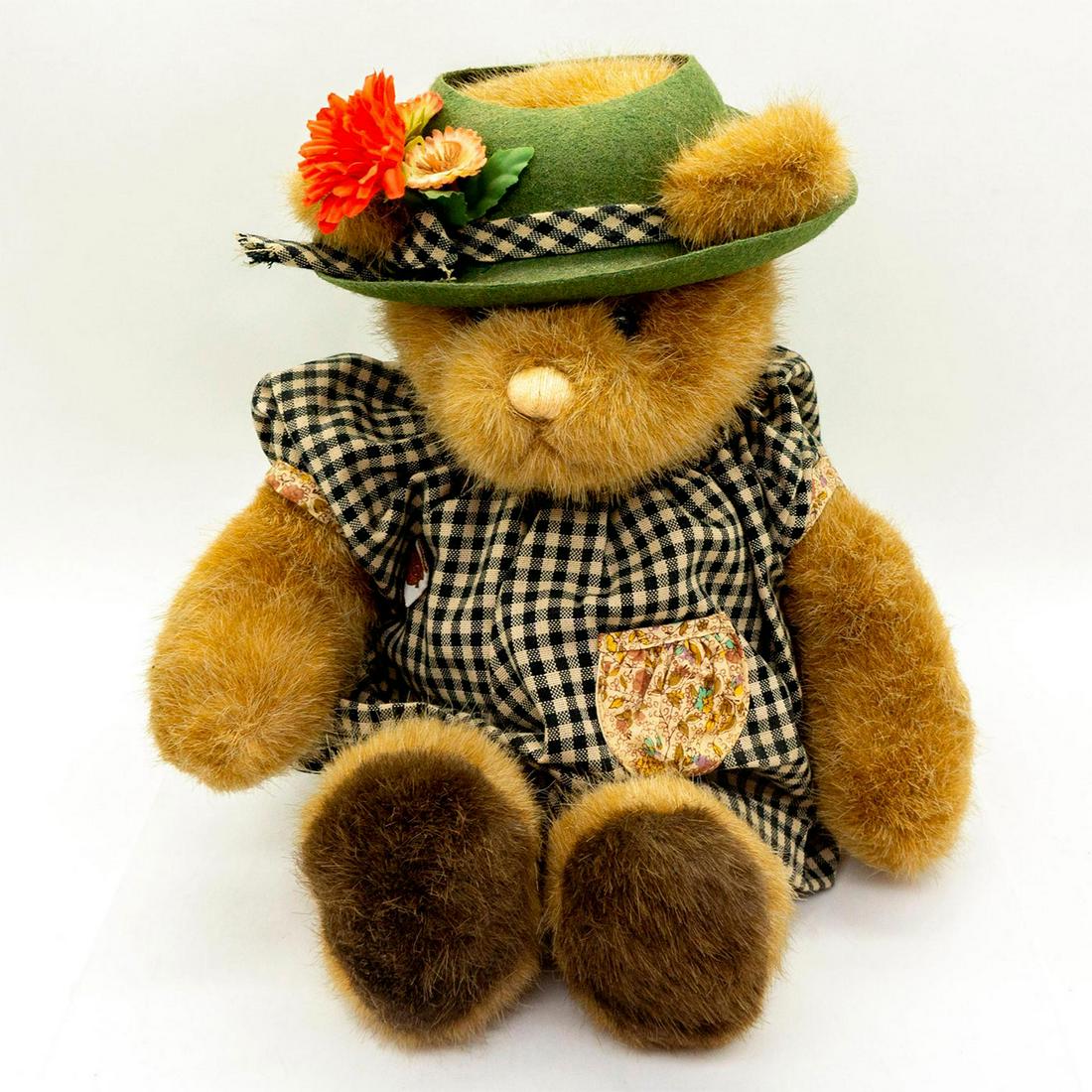 Gund Teddy Bear, Black Picnic Dress (1 of 2)