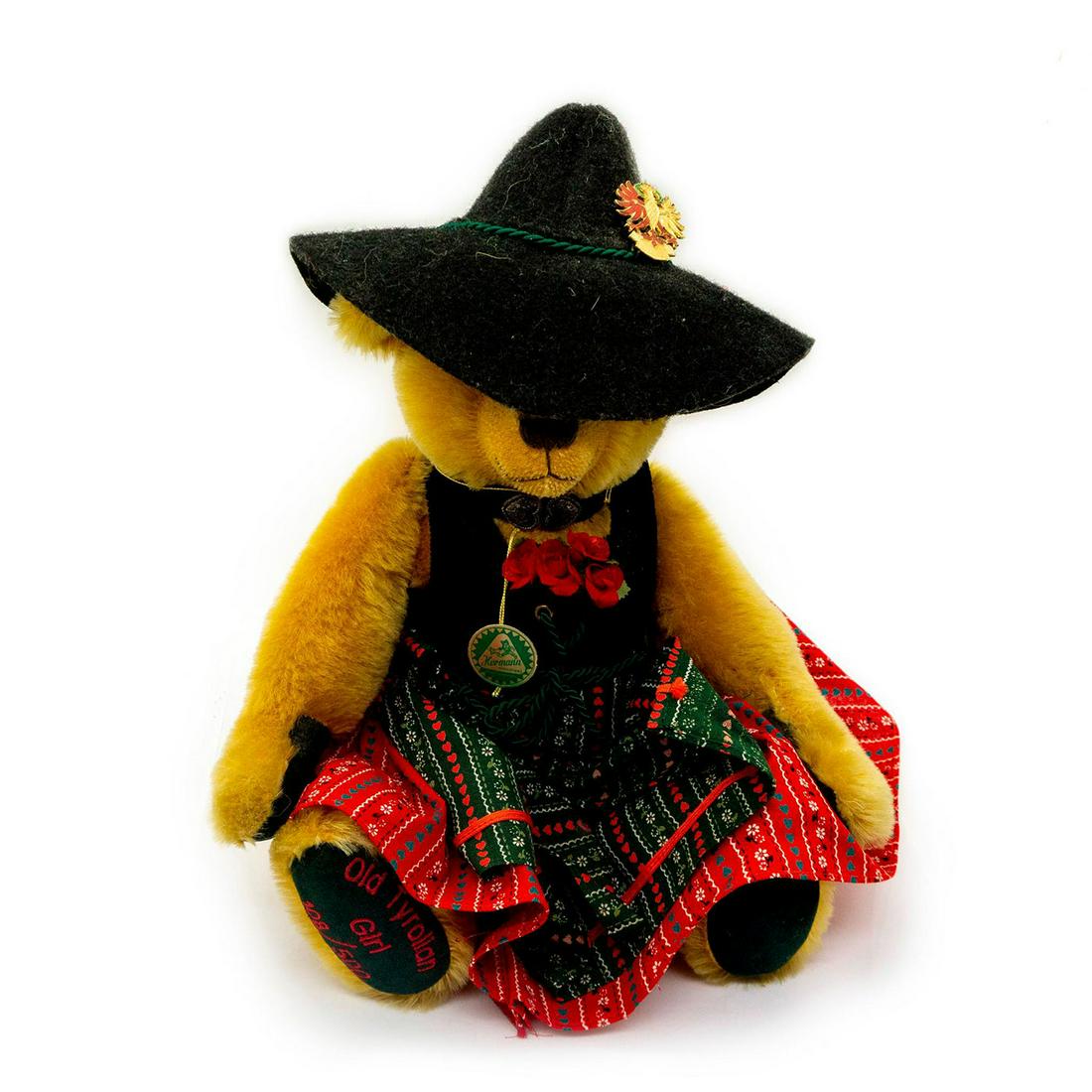 Hermann, Old Tyrolian Girl Teddy Bear (1 of 3)