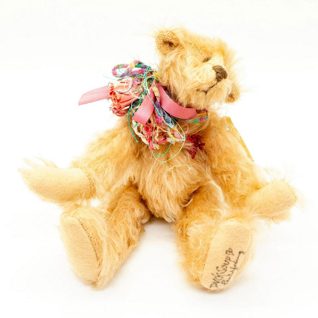 Pam Young, Duck Soup Pink Flower Handmade Teddy Bear (1 of 3)