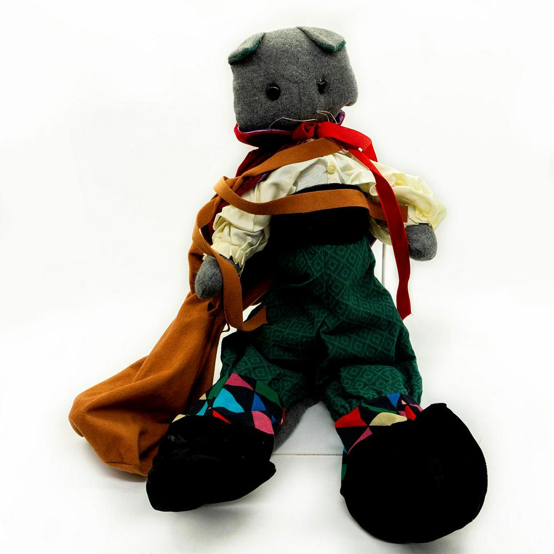 Stuffed Toy Cat With Cape And Satchel (1 of 2)
