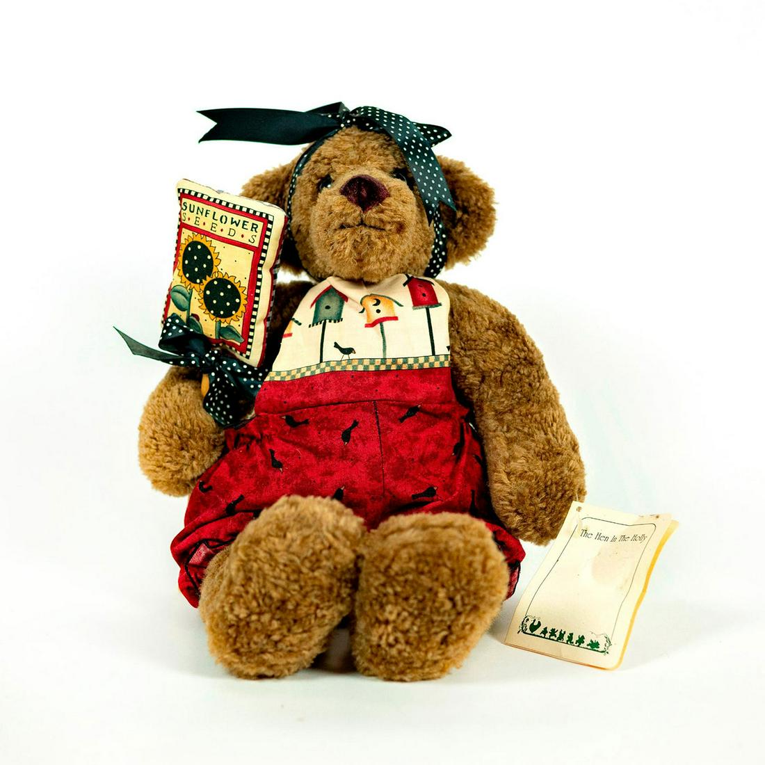 Vintage Hen In The Holly Teddy Bear, Sasha (1 of 3)