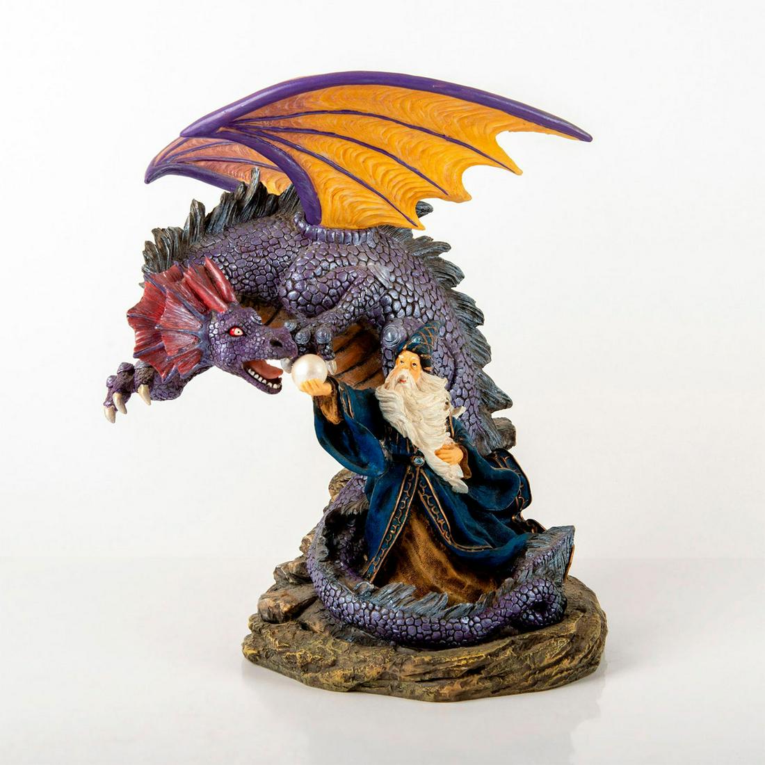 Fantasy Fiction Resin Figurine, Wizard and Dragon (1 of 7)