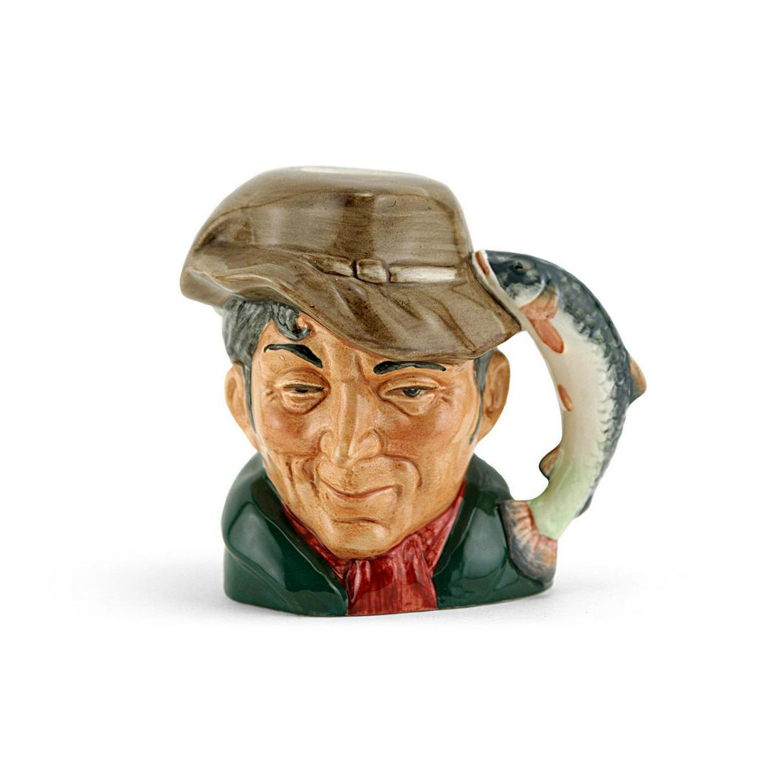 Royal Doulton SM Liquor Container The Poacher: Salmon handle. Commissioned in circa 1960 by W. Walklate Ltd. Doulton backstamp. #liquorcontainer #royaldoulton Artist: Max Henk Issued: c. 1960 Dimensions: 4.25"H Manufacturer: Royal Doulton Country 