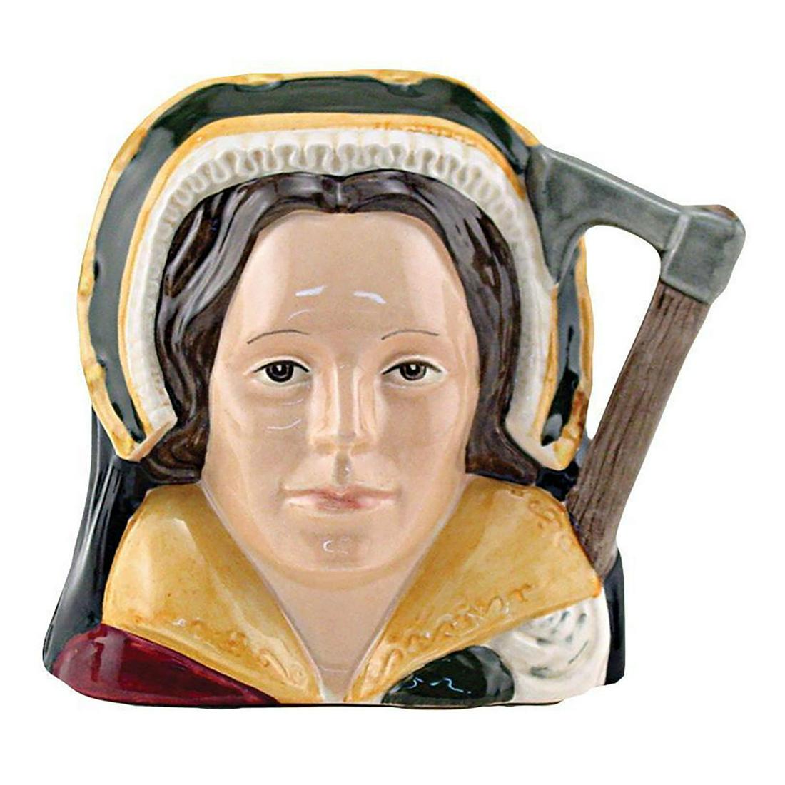 Catherine Howard D6645 - Large - Royal Doulton: Catherine Howard D6645 (brown, gold and white coloration). Designed by Peter Gee. Series: Henry VIII and His Six Wives; Royalty, issued 1978 - 1989. Size:7"H (Large)Niece to the Duke of Norfolk, Cathe