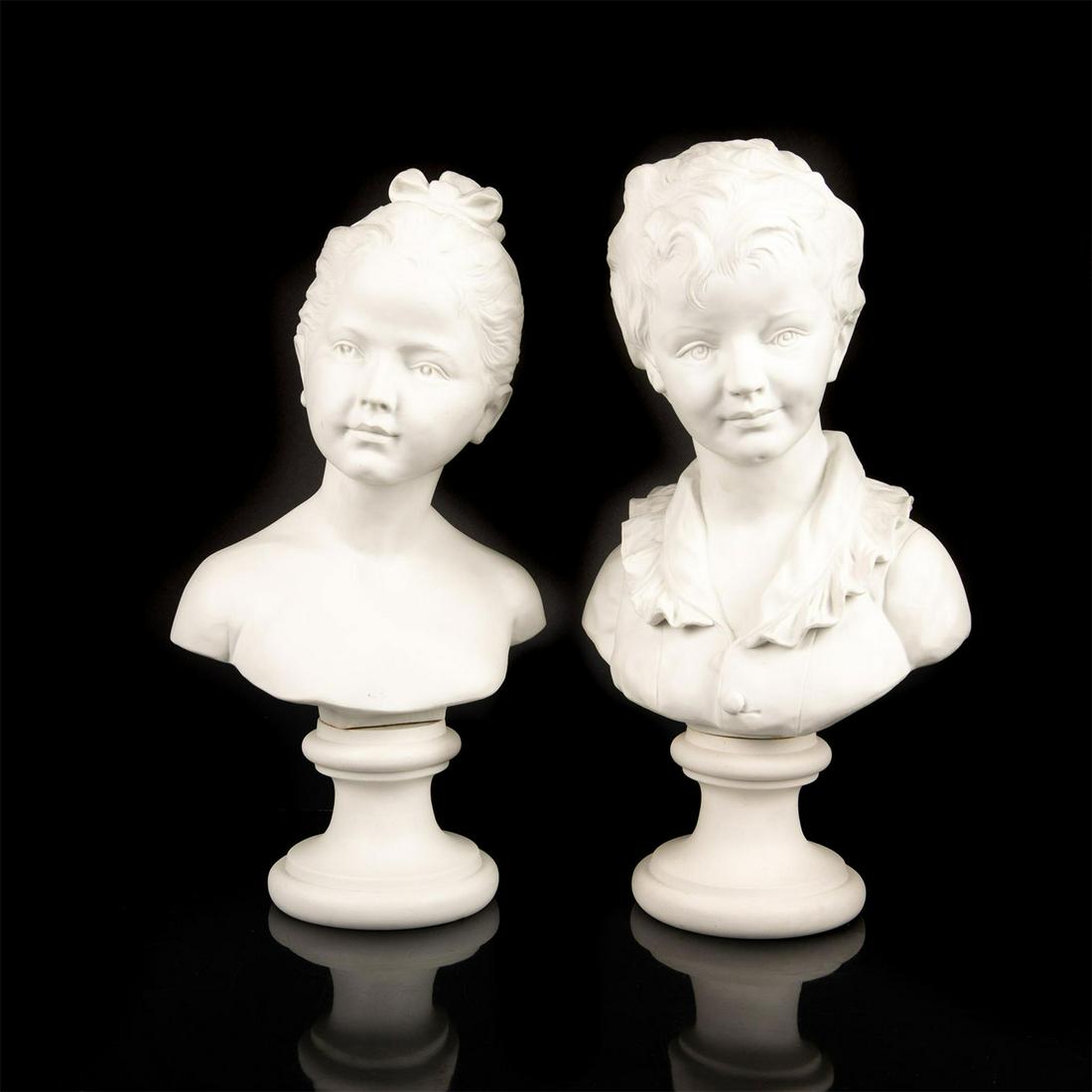 Pair Bisque Porcelain Figural Busts, The Brongniart (1 of 8)