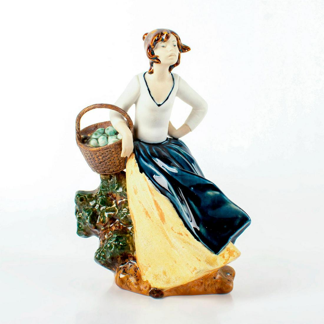 Rex Valencia Figurine, Girl with Basket of Fruits (1 of 3)