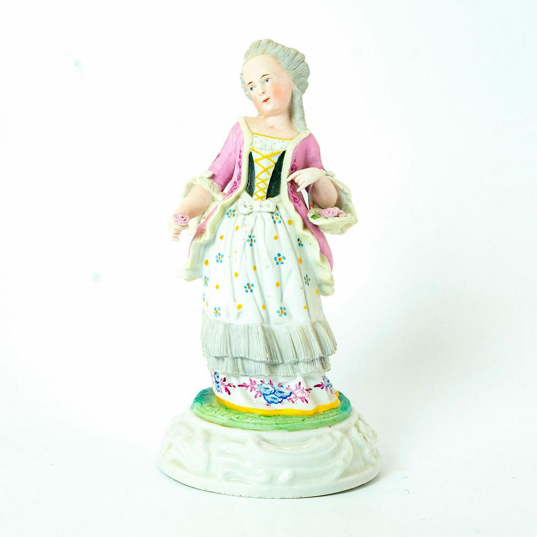 Vintage Porcelain Figurine, Yellow Corsage (1 of 3)