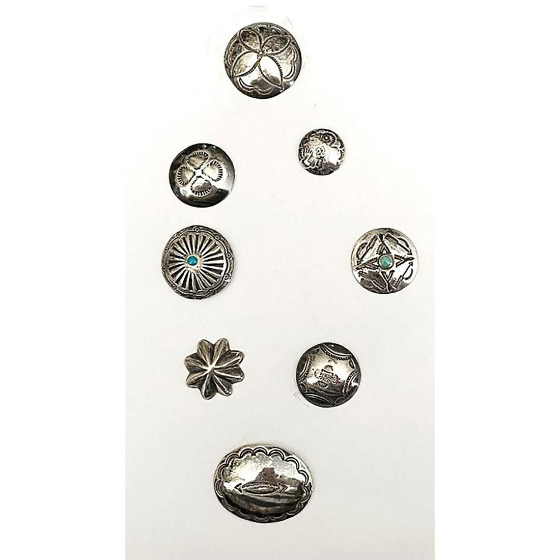 A SMALL CARD OF DIVISION THREE INDIAN SILVER BUTTONS (1 of 4)