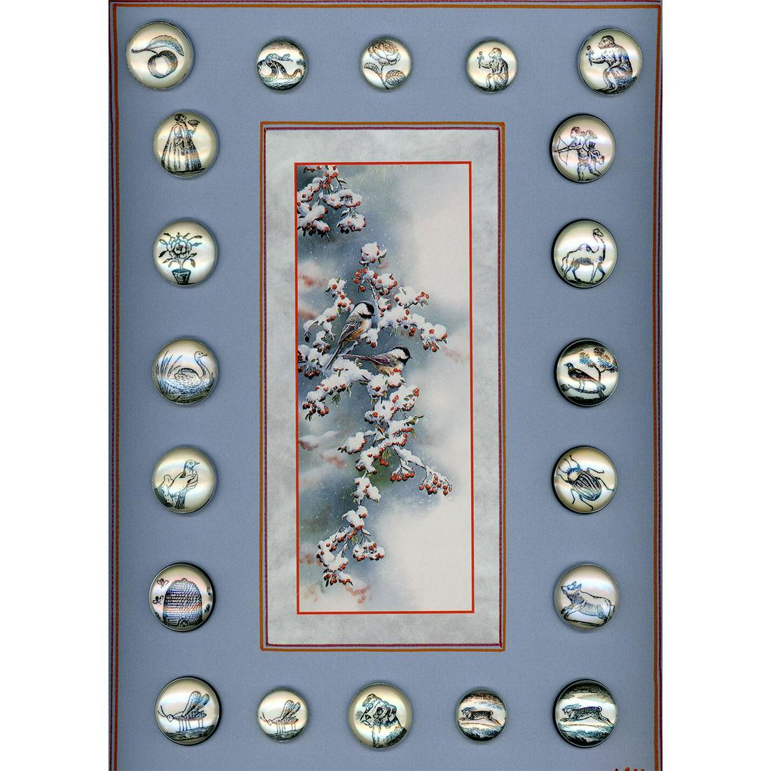 A CARD OF CELAR DOMED PLASTIC ASSORTED ANIMALS (1 of 4)