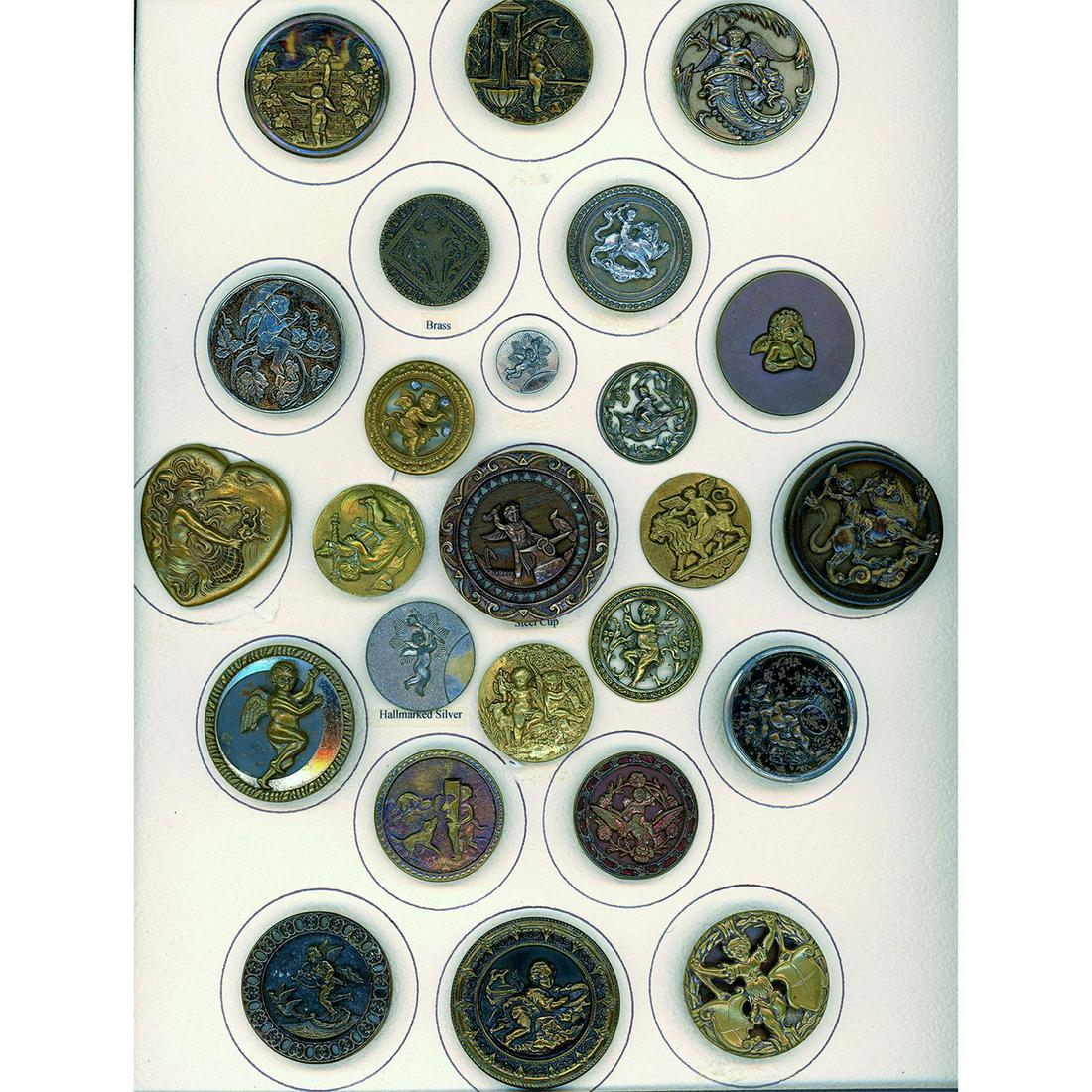 A CARD OF DIV 1 ASSORTED CHERUB & CUPID BUTTONS (1 of 4)