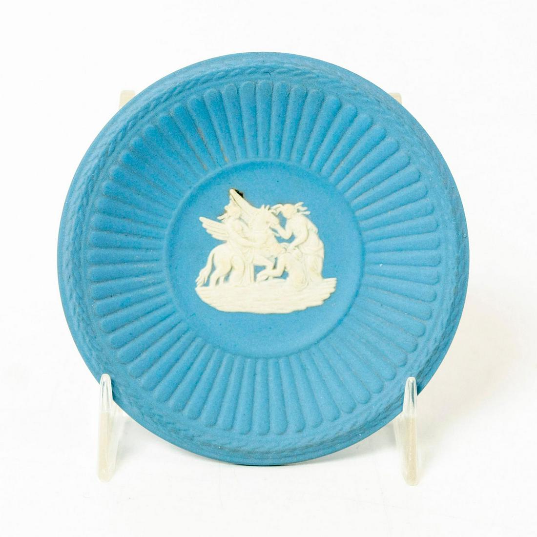 Wedgwood Jasperware Small Blue Trinket Plate (1 of 3)