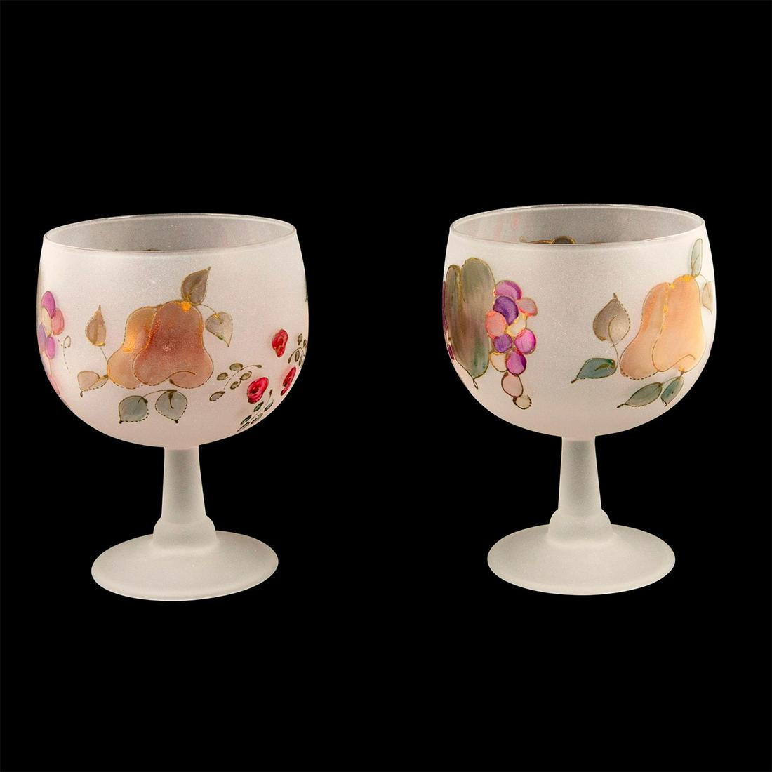 Pair of Handcrafted Vintage Stained Glass Goblets (1 of 5)